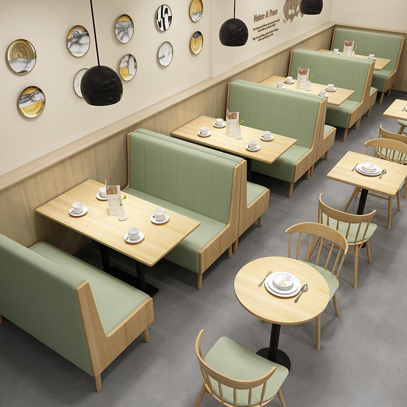 主题餐厅西餐厅桌椅咖啡厅奶茶店实木椅吃吧融合料理店卡座沙发