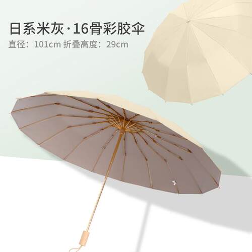 新款pb复古b太伞16骨阳大晴雨伞两用女中防式折叠抗风防晒紫外线