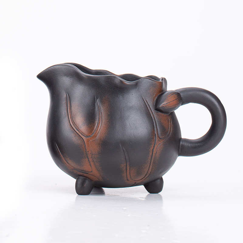 紫陶茶漏套装复古过虑组陶瓷手工茶叶过滤器茶具配件茶隔漏斗细密