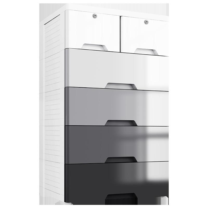 家用儿童衣柜多层70cm宽特置物收纳柜抽屉式塑料储物柜加厚床头柜