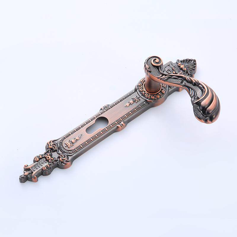 欧式古典防盗门拉手欧式雕花拉手别墅面板把手锌合金面板执手锁