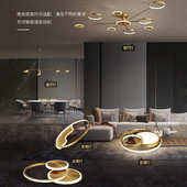 全铜客厅灯简约现代轻奢led卧室吸顶灯创意个性 家用大气北欧灯具