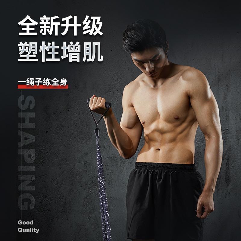 新品拉力器套装弹力乳胶管拉绳家用多功能健身器材男女扩胸练臂力