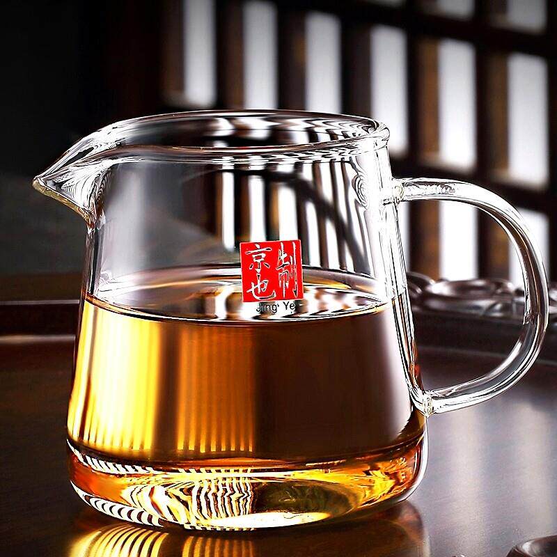 公道杯玻璃分茶杯带滤茶器一体加厚功夫分茶器茶漏套装高硼硅冲茶