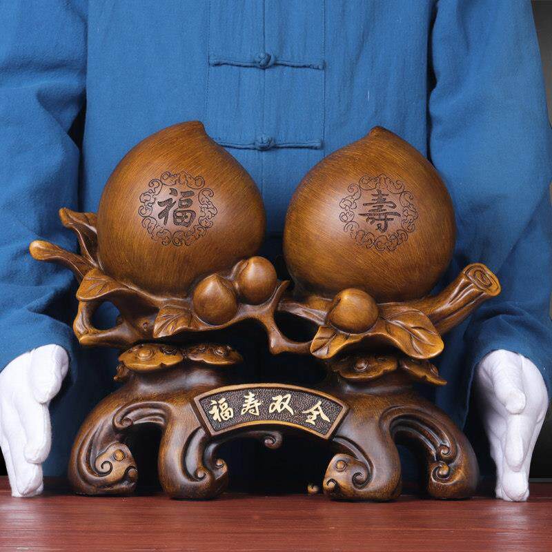 大号福寿双全寿桃摆件创意礼品送长辈80爷爷奶奶生日礼物祝寿贺寿
