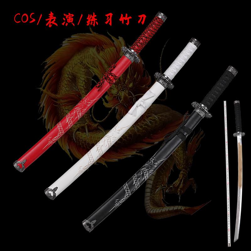 武士居合道练习cos舞台表演影视道具儿童成人日本木刀不开刃