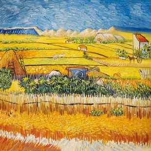 现代装饰画 梵高写真油画作品 打印贴画壁纸喷绘 印象派画作海报