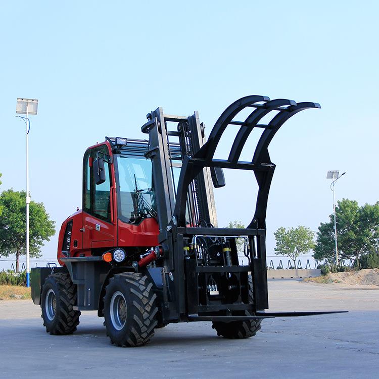 野搬运MVC车设建筑工地装卸备全四驱自越动轮式越野叉车机器厂家