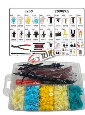 跨境2080PCS盒装卡扣33种不同汽车塑料固定扣通用汽车卡扣HZ53