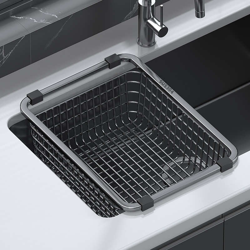 不锈钢沥水篮厨房水槽沥水架洗碗池洗菜盆晾碗碟置物架滤水盘收纳
