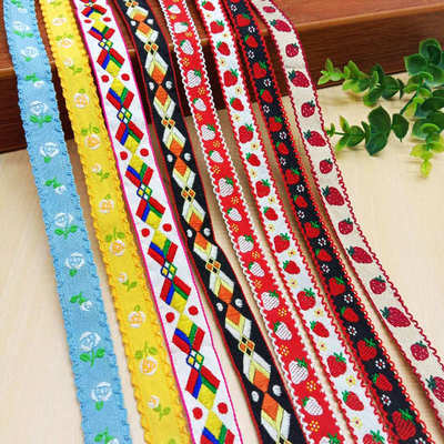 复古民族风花边刺绣水果复古花边织带 少数民族服装辅料窗帘花边