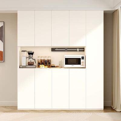 EN级奶风实F木餐边柜一ZG-82832体靠墙储物柜家用客厅奢高柜油轻