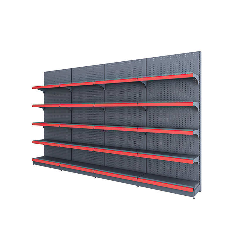 商超货架 厂家批发多层磨砂灰置物架便利店单双面商店食品展示架