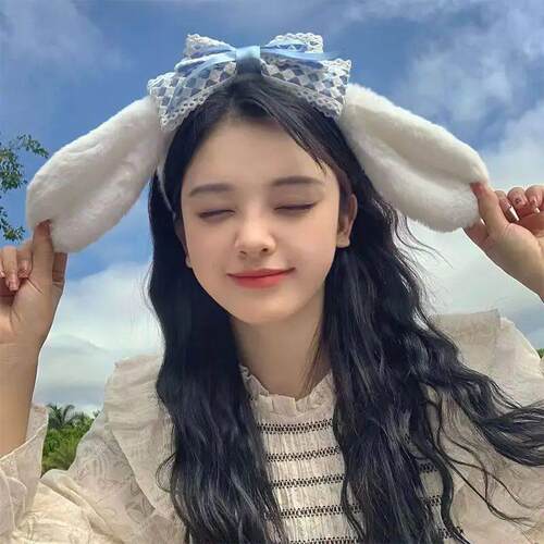 Kawaii Sanrio Plush Headband My Melody Cinnamoroll Anime Cut