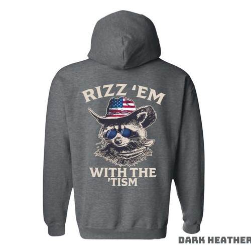 T 44961 Rizz Em With The Tism Hoodie 印花连帽衫