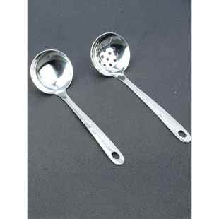 短柄火锅汤勺漏勺 不锈钢大勺子家用厨房盛汤勺加厚商用调料勺
