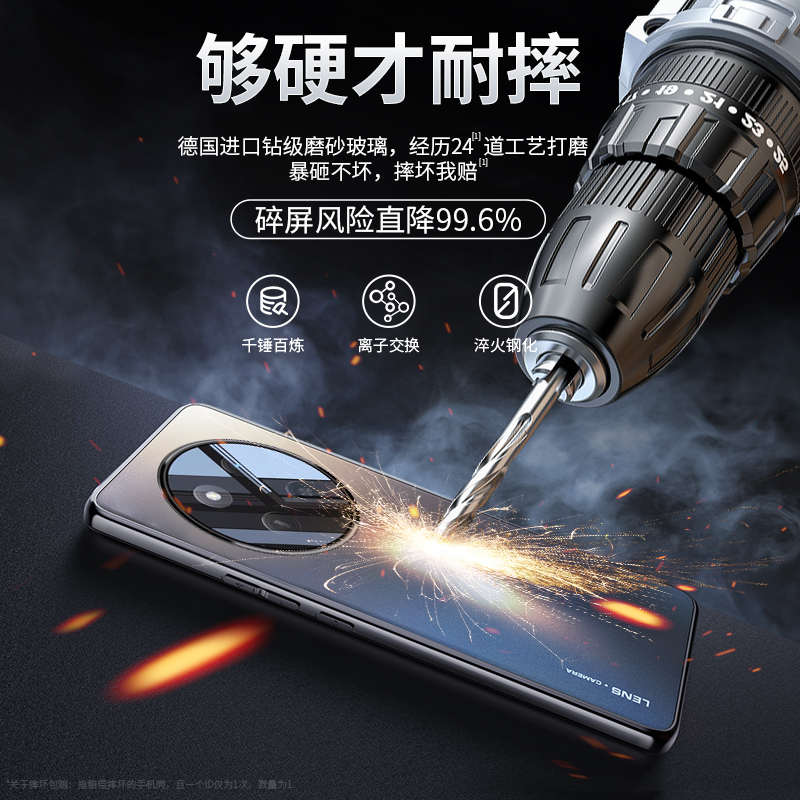 精品【自带镜头膜】适用荣耀x60手机壳新款防摔x60pro磨砂玻璃外