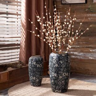 景德镇陶瓷落地大花瓶别墅酒店样板间民俗装 摆件 饰品文艺复古日式