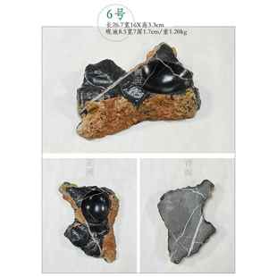 正品灵璧石天孤然原墨砚台墨海四墨盒池手工文房宝书石法专用徐工