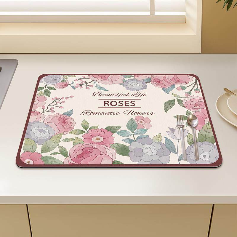 厨房台面吸水保护垫厨房台面沥水垫硅藻泥吸水垫餐具碗盘餐垫灶台,居家布艺,餐垫,淘宝优惠券,粉丝福利购,淘宝优惠卷