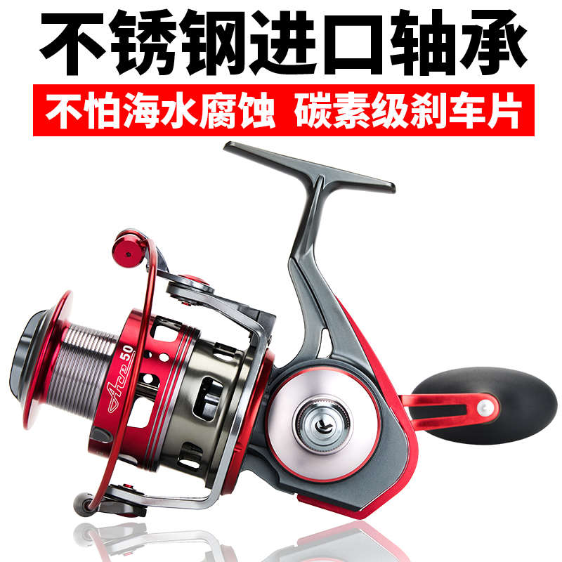 威恒全金属渔轮纺车轮路亚轮鱼线轮12轴路亚海杆矶竿远投锚鱼轮