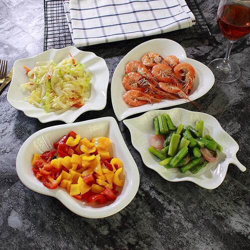 陶瓷家用菜盘意面盘早餐盘饭店菜盘纯白创意酒店餐具餐盘碟子套装