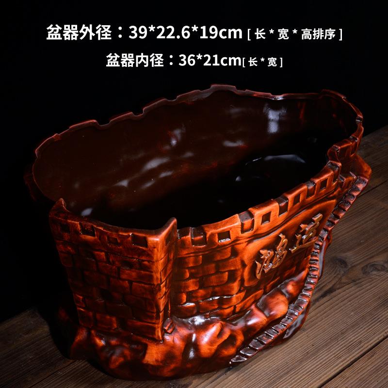 鸿运陶瓷---花花盆大号陶陶瓷花盆小容器创意桌花面招财盆瓷个性