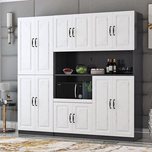 欧式靠边柜多功厨房碗柜酒柜能客餐厅RJQ墙一体柜储物柜收纳柜