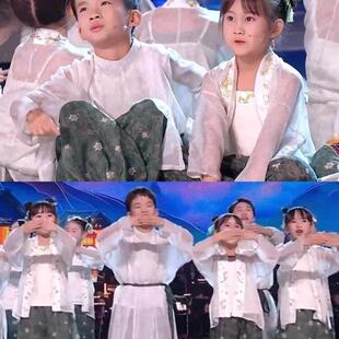 玉盘玉盘合唱服装儿童演出服男女问月民族风舞蹈服汉服国风书童