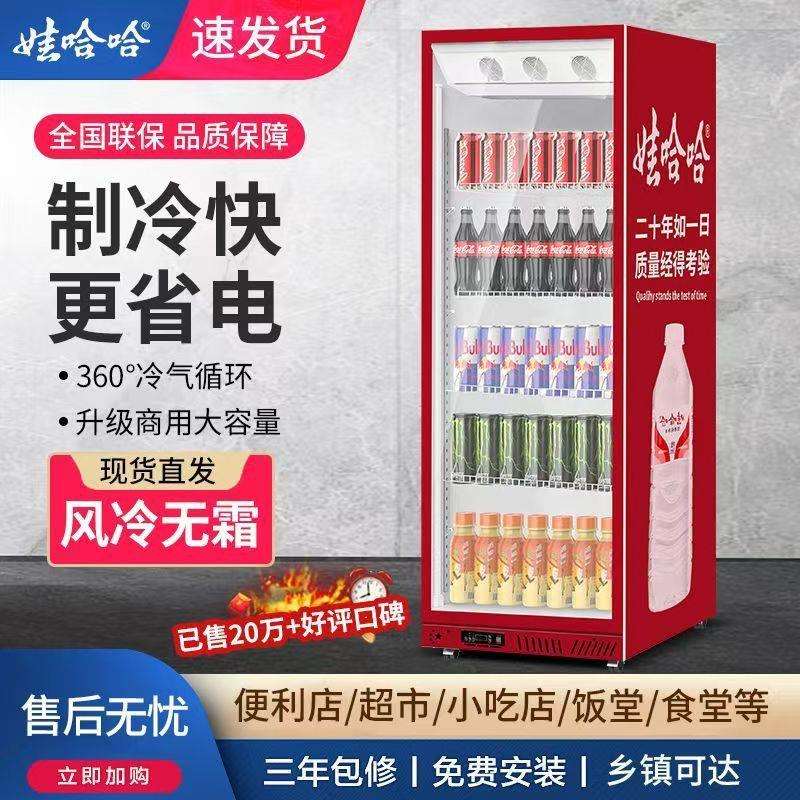 商用冷藏展示柜大单门风冷无霜保鲜柜立式全屏啤酒饮料柜厂家直销
