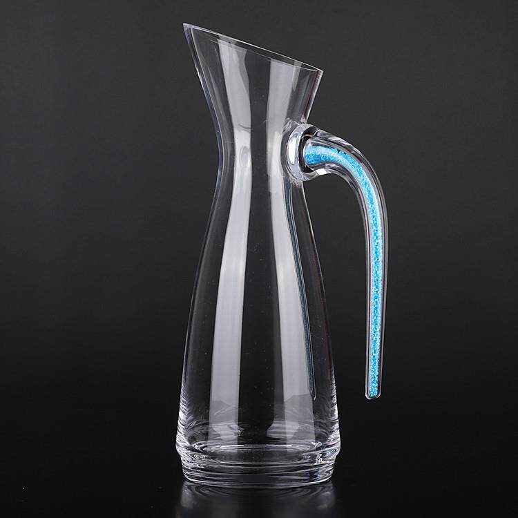 热手销色钻8022石分酒器手工水醒晶酒器把罐钻彩醒酒壶红酒倒酒器