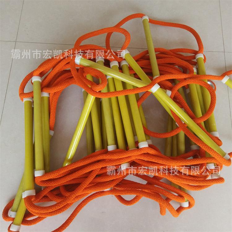 H型整编式绝缘软梯蚕丝绳逃生梯电力锦纶圆管式绳梯子