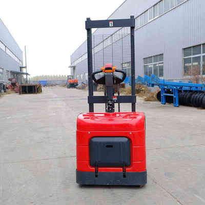 站驾式电动堆高车小型搬运液压升降堆垛机1吨2吨叉车步行式堆垛机