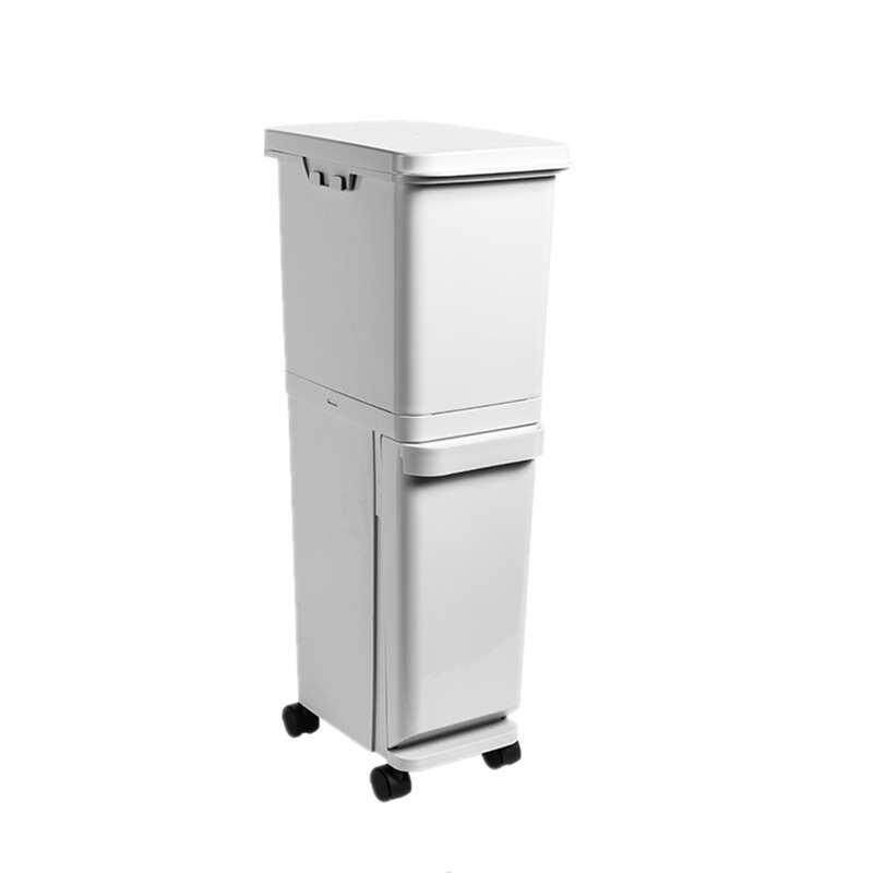 干湿家用类分类双层塑料垃圾桶三分垃圾桶分类创意欧风垃圾桶北