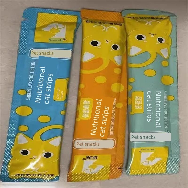 新日期标准宠物小猫猫条营养鲑鱼湿食品厂直发猫零食成年猫和年幼