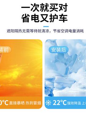 天窗伸缩遮阳帘手动天窗遮阳挡 model 3分段隔热汽车遮阳帘防晒