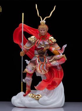 齐天大圣孙悟空摆件树脂汉白玉客厅供奉斗战胜佛中式家居桌面装饰