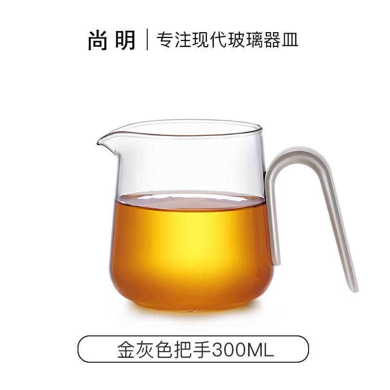 加厚杯高档分公道耐高温杯茶具大容量玻璃茶配件尚明公海特色茶器