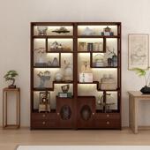 博古架茶柜古董仿古物置架新示中架式 茶壶茶实木茶具005展柜多宝