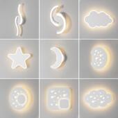 极简艺术背景墙装 饰壁灯现代简约卧室床头灯网红云朵过道走廊灯具