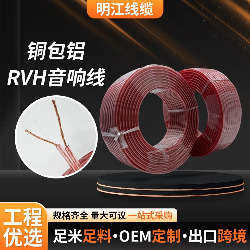 音箱线音响线现货批环绕发烧红边喇叭线音频信号线多媒体连接线