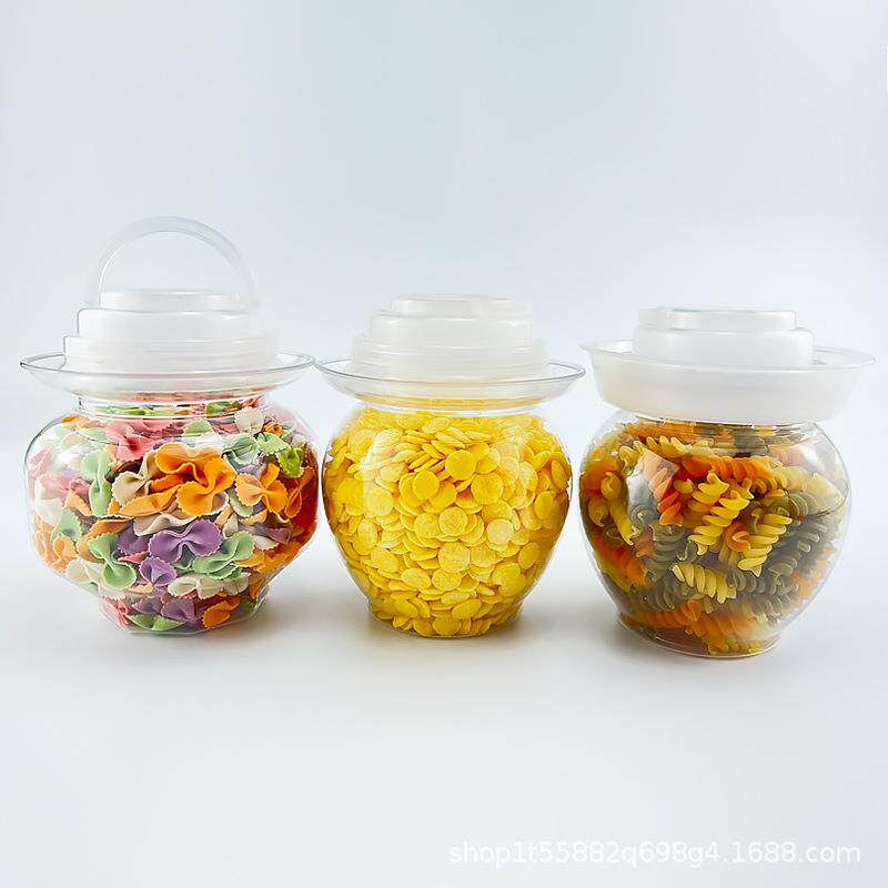 pet泡菜坛子腌菜酱菜塑料坛子500ml密封腐乳坛透明塑料包装罐拿样