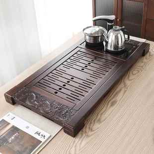 茶台烧水壶一体实木大茶海排沥水托盘一件 全自动茶盘家用新款