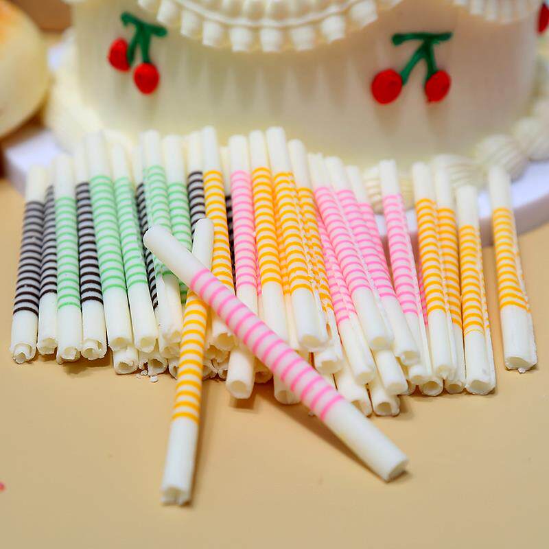 冰淇淋巧克力装饰品插片 DIY蛋糕装饰品配件插件烟棒烟卷巧克力棒