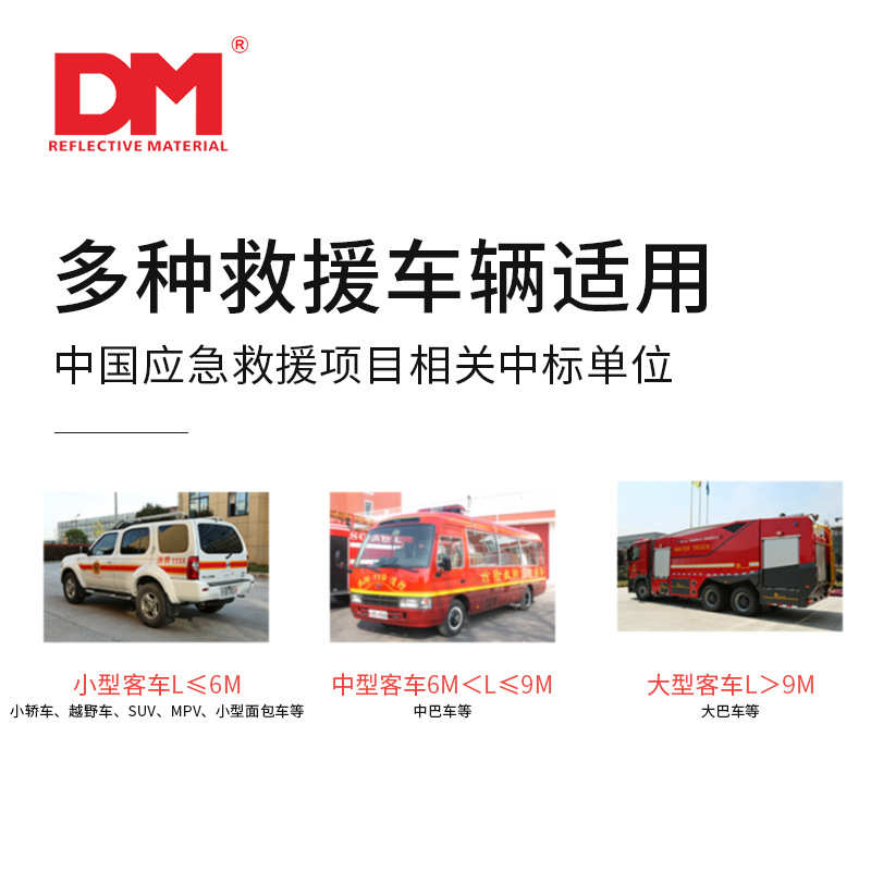 15CM12CM黄白黄黄红黄消防救RESCUE援反光贴装饰带车身反光贴条