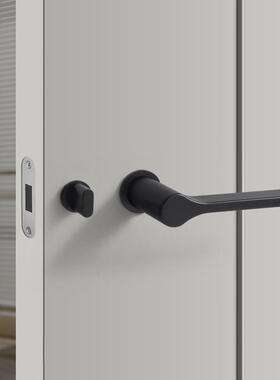 美式极简门锁室静内卧室简ERG约态木门门把锁手音锁磁生吸隐形门