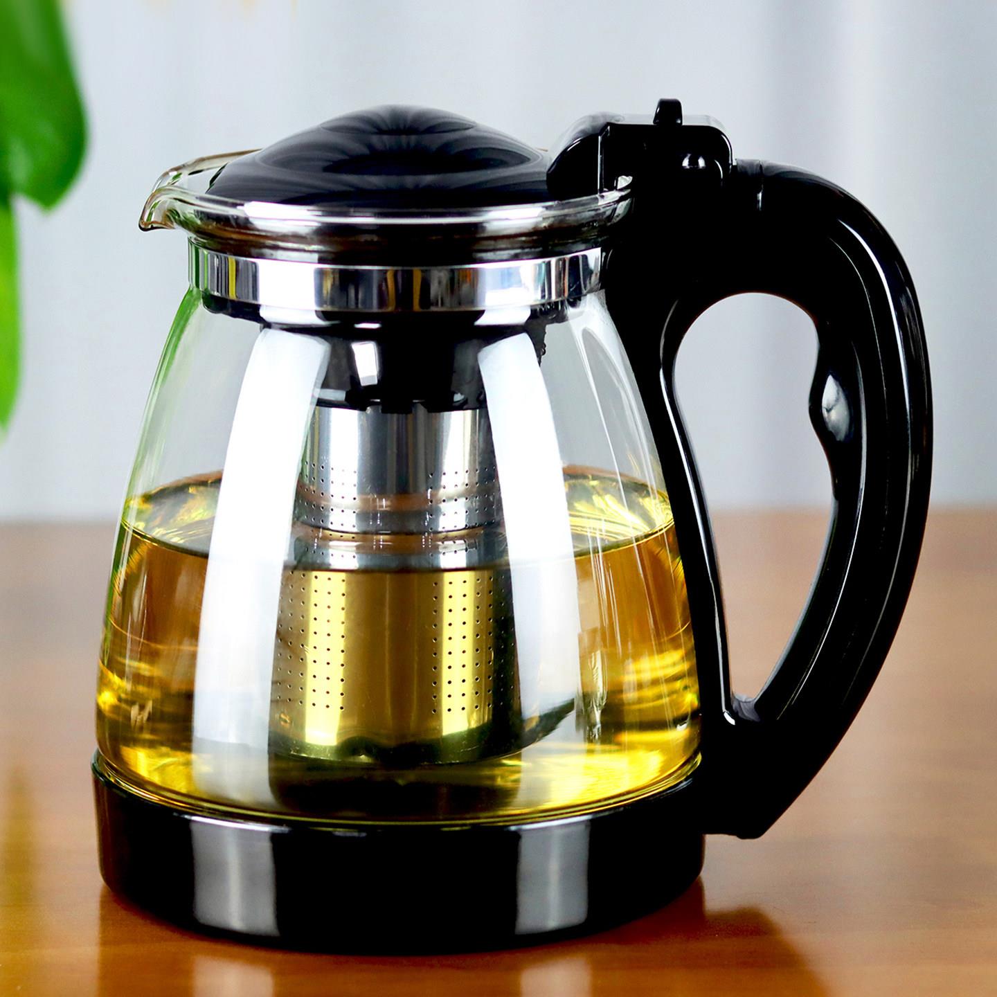 玻璃泡茶壶大小容量水壶单壶耐热过滤网家用玻璃花茶壶绿茶具套装