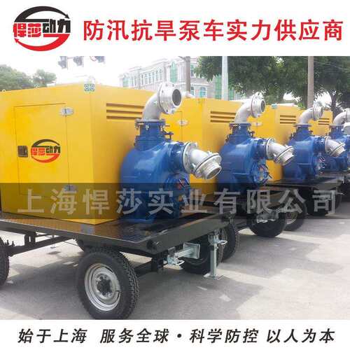 防汛排涝移动泵车6寸8寸10寸移动自吸污水泵柴油机抽水泵车