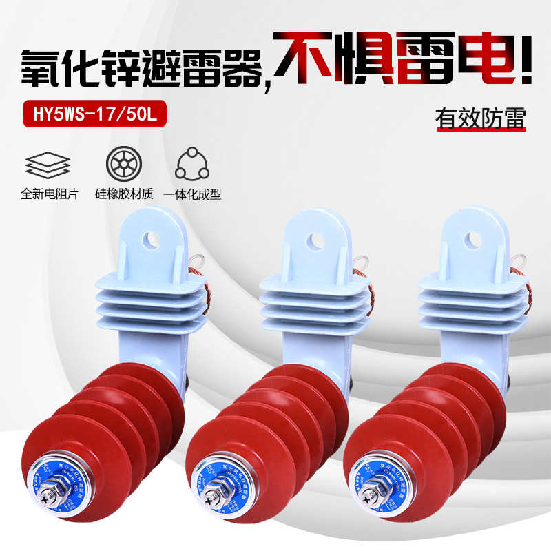 10KV 脱挂型 高压氧化锌避雷器 HY5WS-17/50L 带安装支架带脱离器