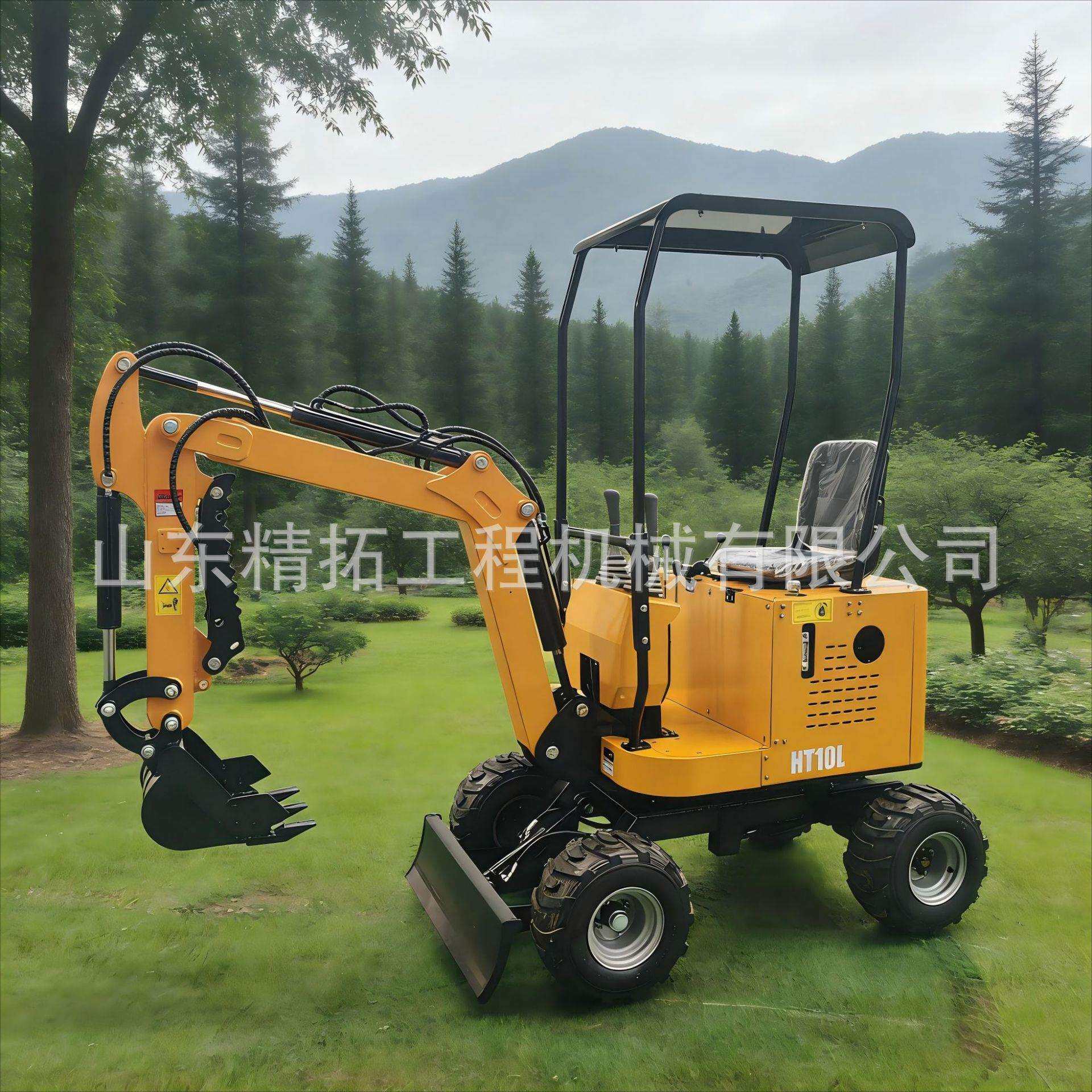 出口直发全地形轮式挖掘机 市政工程开荒胶轮抓木机 多功能钩机